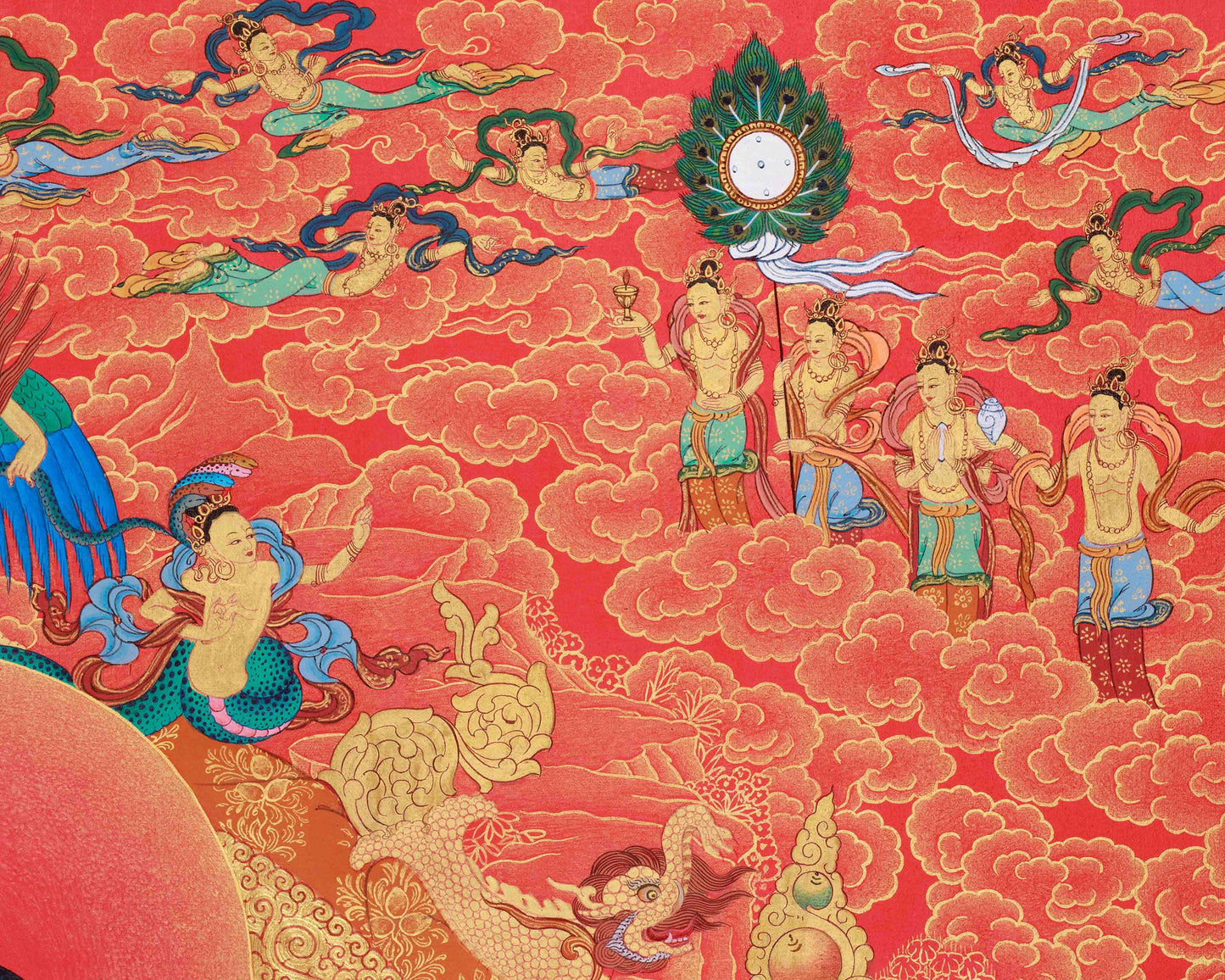 Siddhartha Gautama Buddha Thangka | The Enlightened One in Radiant Golden Splendor