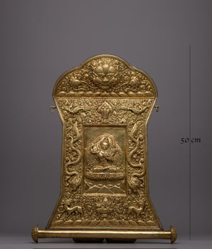 Manjushri Wall Hanging Metal Thanka | High-Quality Wall Art for Your Home