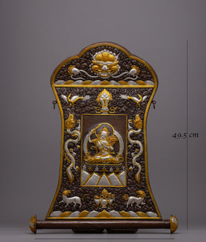 Copper Metal Thanka Wall Hanging | Symbolic Wall Hanging for Spiritual Harmony