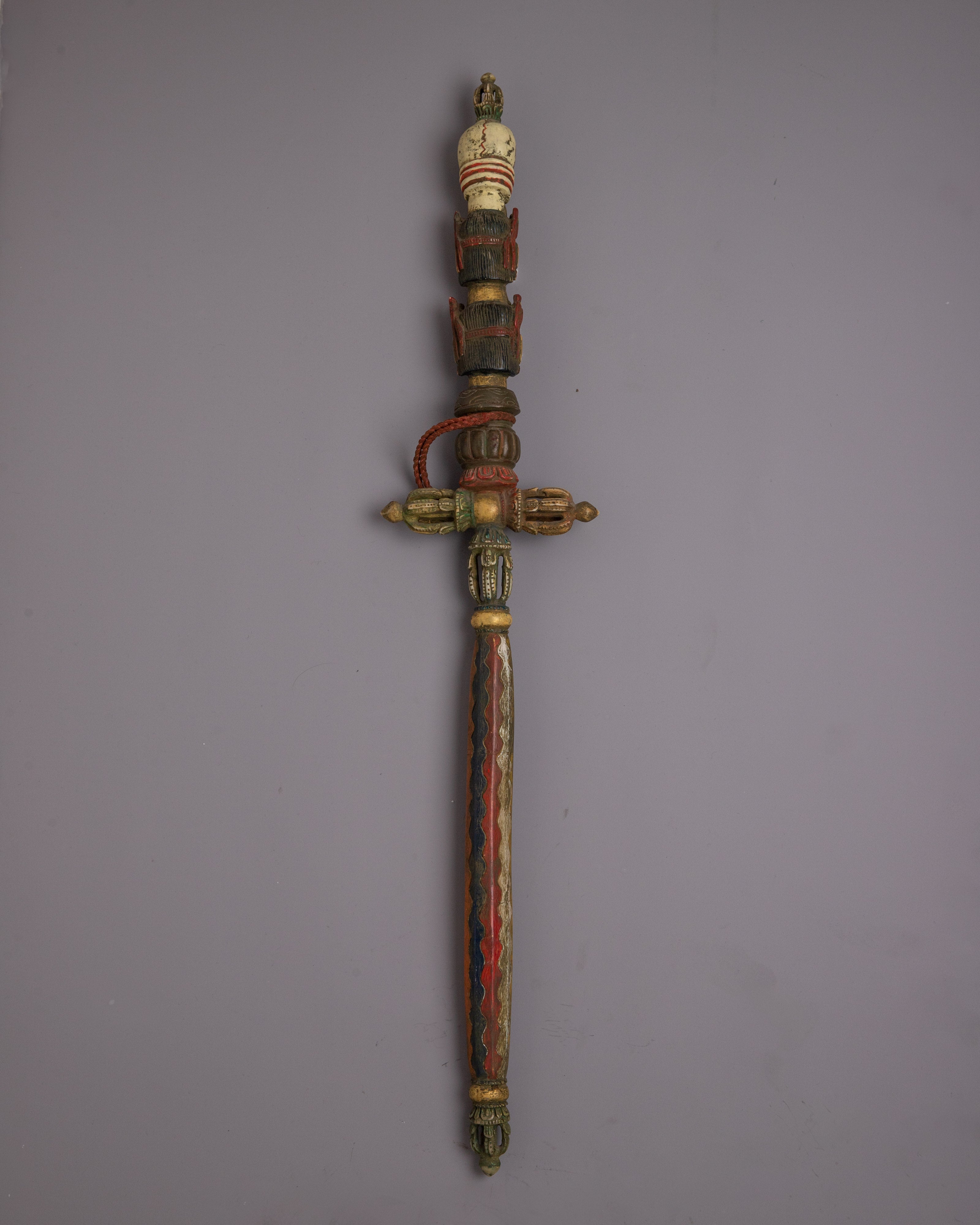 Ethically Sourced Yak Bone Phurba | Hand-carved Ritual Dagger of Spiritual Power & Protection