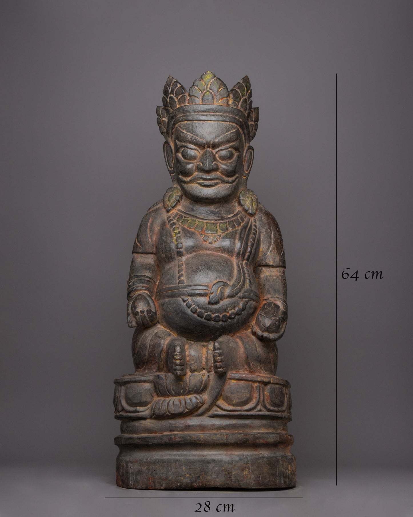 Wooden Dzambhala Statue | Symbol of Wealth and Prosperity