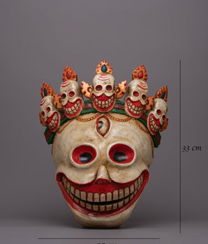 Carved Wooden Mask | Enhance Your Living Room or Office Decor