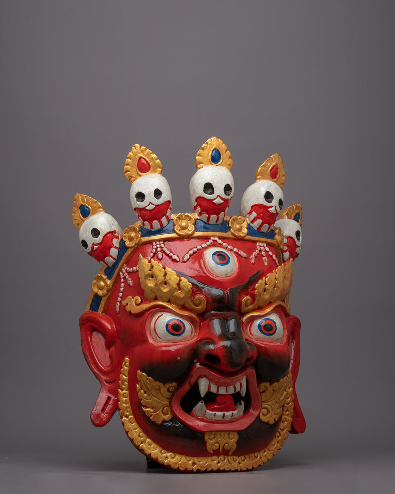 Face Wall Hanging |  Artistic Interpretation of a Powerful Tibetan Guardian Deity