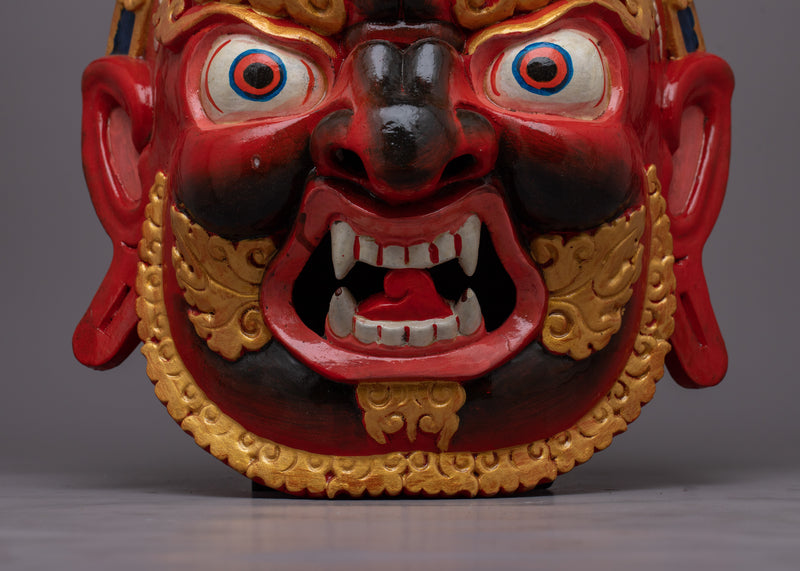 Face Wall Hanging |  Artistic Interpretation of a Powerful Tibetan Guardian Deity