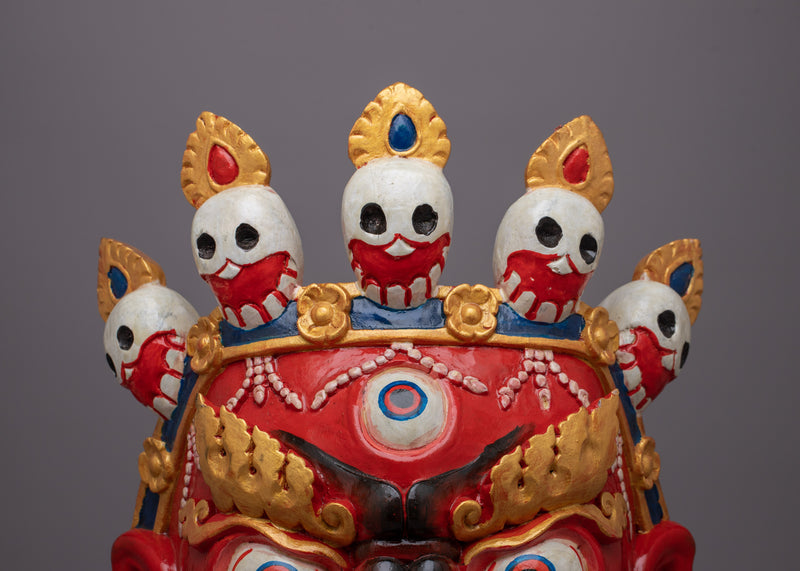 Face Wall Hanging |  Artistic Interpretation of a Powerful Tibetan Guardian Deity