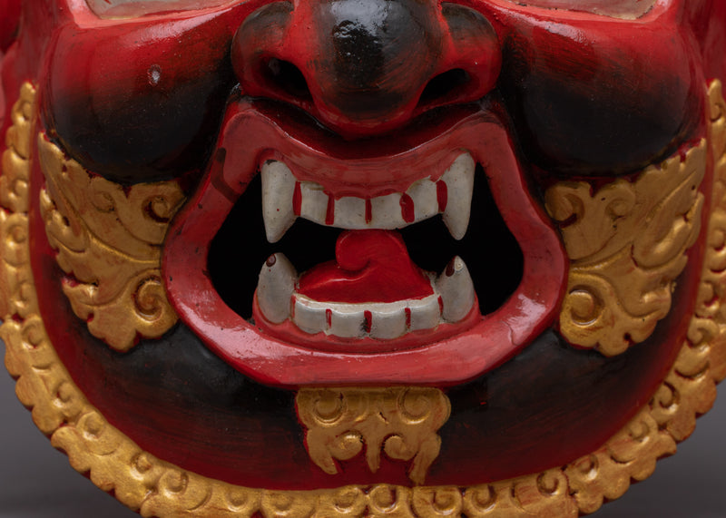 Face Wall Hanging |  Artistic Interpretation of a Powerful Tibetan Guardian Deity