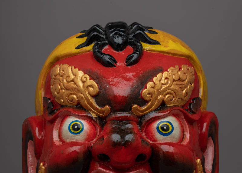 Fierce Deity Face Mask | Traditional Wall hanging  Symbolizing Power & Mysticism