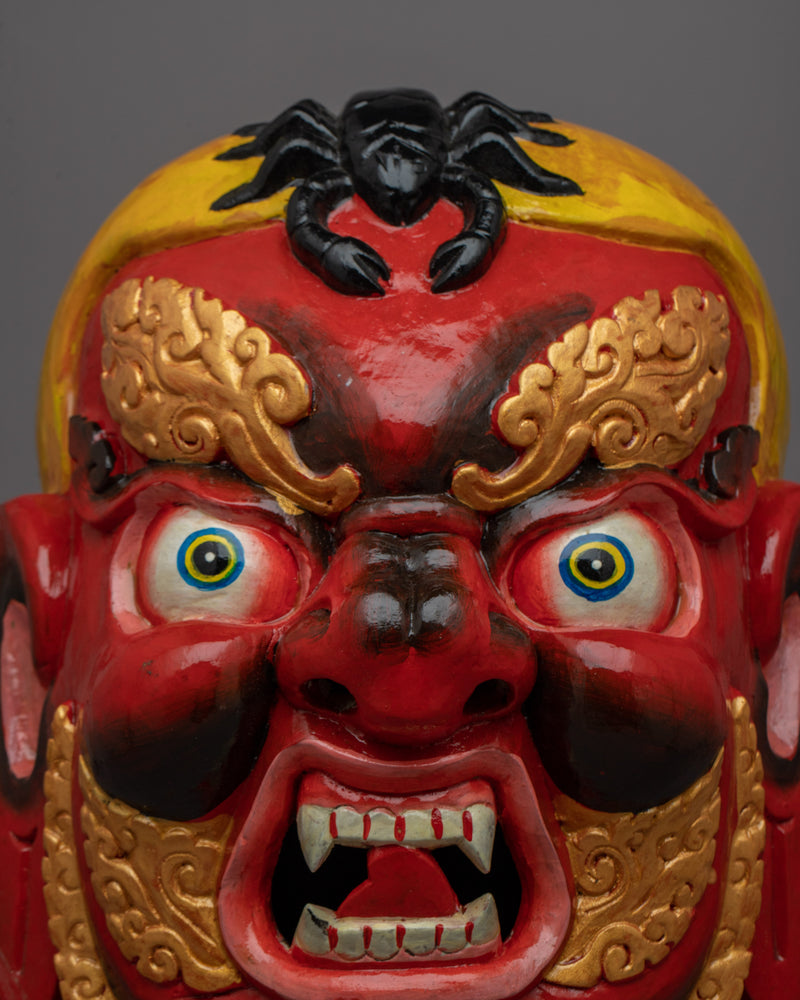 Fierce Deity Face Mask | Traditional Wall hanging  Symbolizing Power & Mysticism