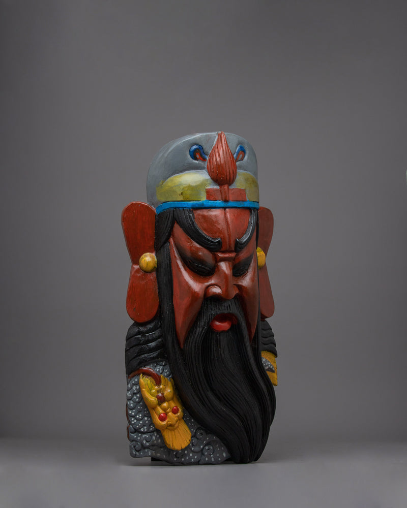 Guan Gong Yu Face Mask Wall Hanging | Symbol of Courage and Honor in Chinese Mythology