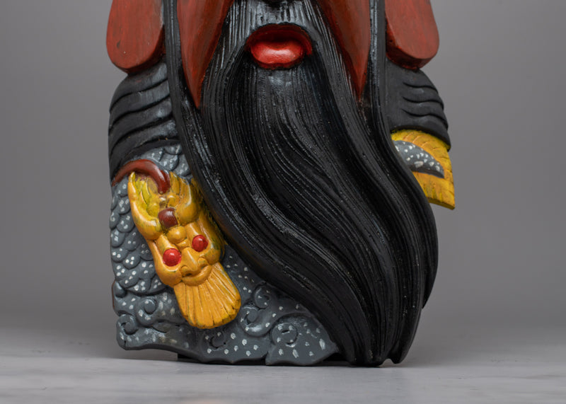 Guan Gong Yu Face Mask Wall Hanging | Symbol of Courage and Honor in Chinese Mythology