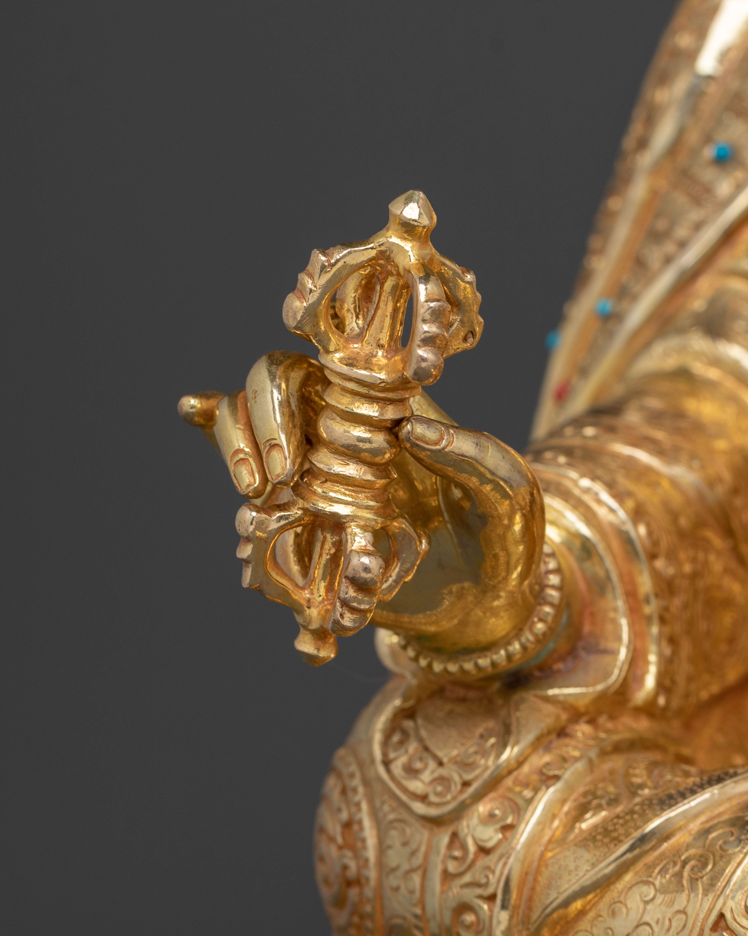 Sacred Tibetan Guru Rinpoche Statue | Padmasambhava Buddhist Sculpture