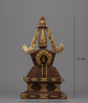Buddhist Copper Stupa | Traditional Buddhist Monument for Enhancing Your Sacred Space