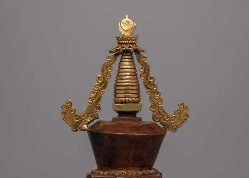 Buddhist Copper Stupa | Traditional Buddhist Monument for Enhancing Your Sacred Space