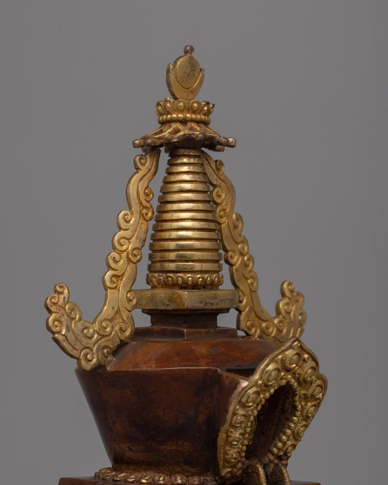 Buddhist Copper Stupa | Traditional Buddhist Monument for Enhancing Your Sacred Space