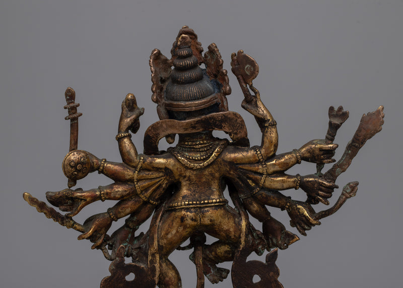 Copper Ganesh Statue | Sacred Hindu Deity Sculpture Symbolizing Wisdom and Prosperity