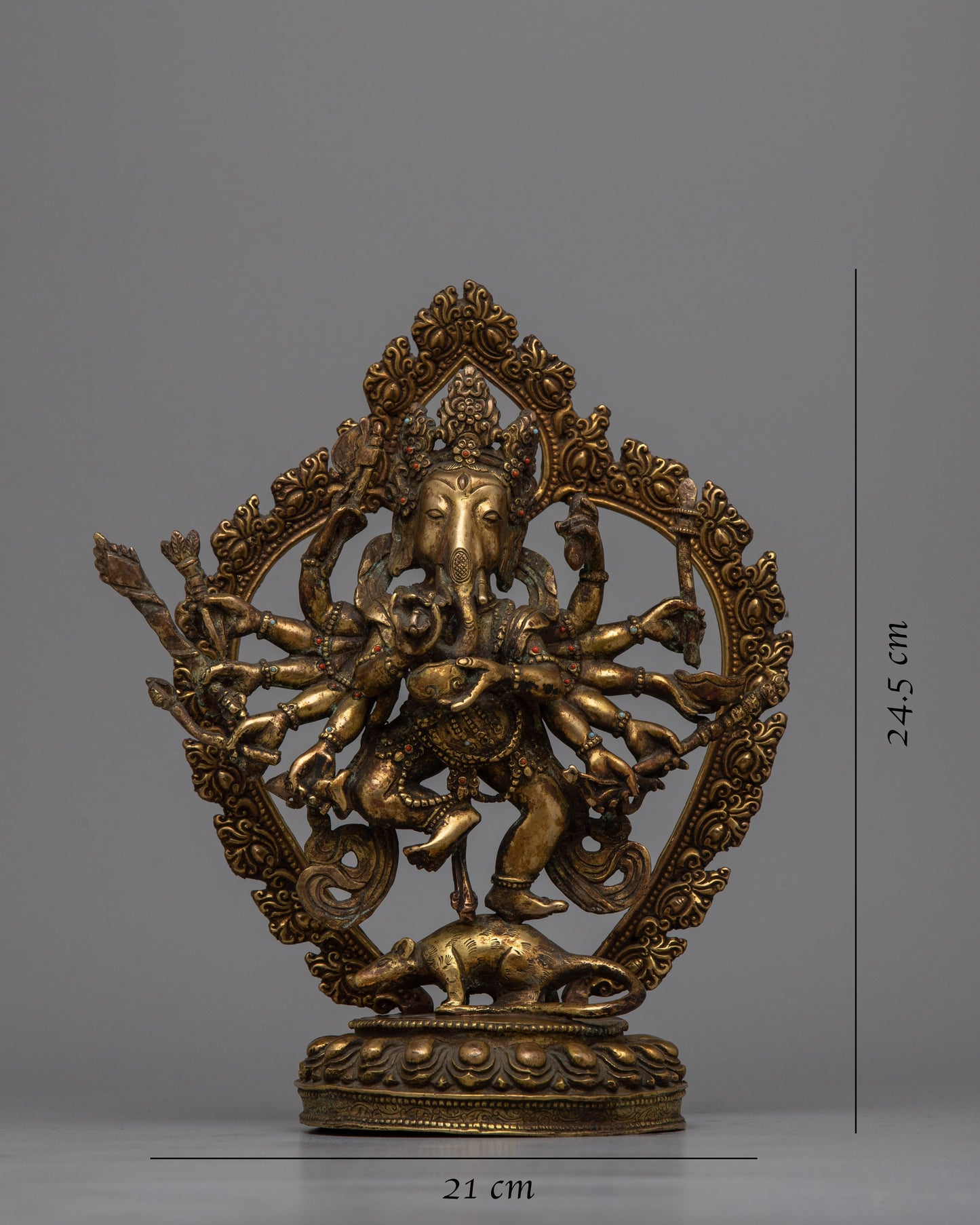 Copper Ganesh Statue | Sacred Hindu Deity Sculpture Symbolizing Wisdom and Prosperity