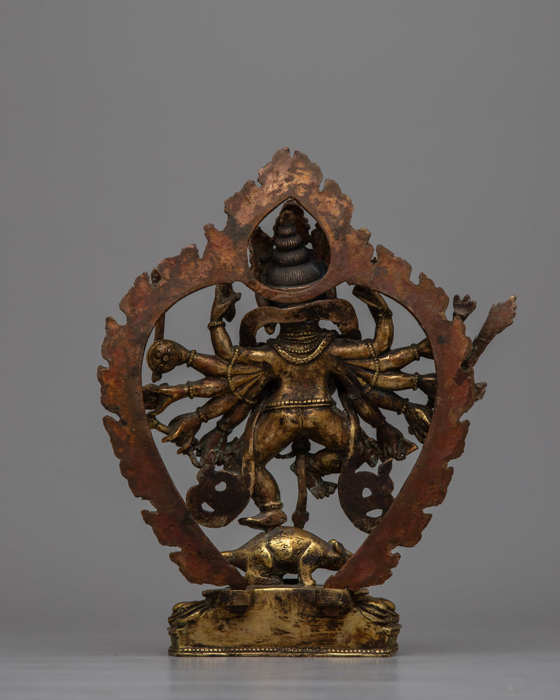 Copper Ganesh Statue | Sacred Hindu Deity Sculpture Symbolizing Wisdom and Prosperity