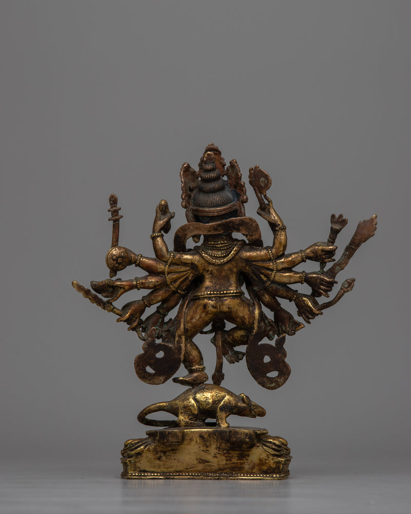 Copper Ganesh Statue | Sacred Hindu Deity Sculpture Symbolizing Wisdom and Prosperity