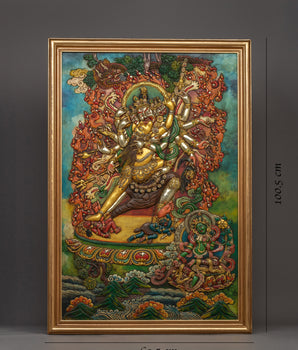 Chakrasamvara Wall Hanging Thanka | Exquisite Handcrafted Buddhist Thanka for Spiritual Practice