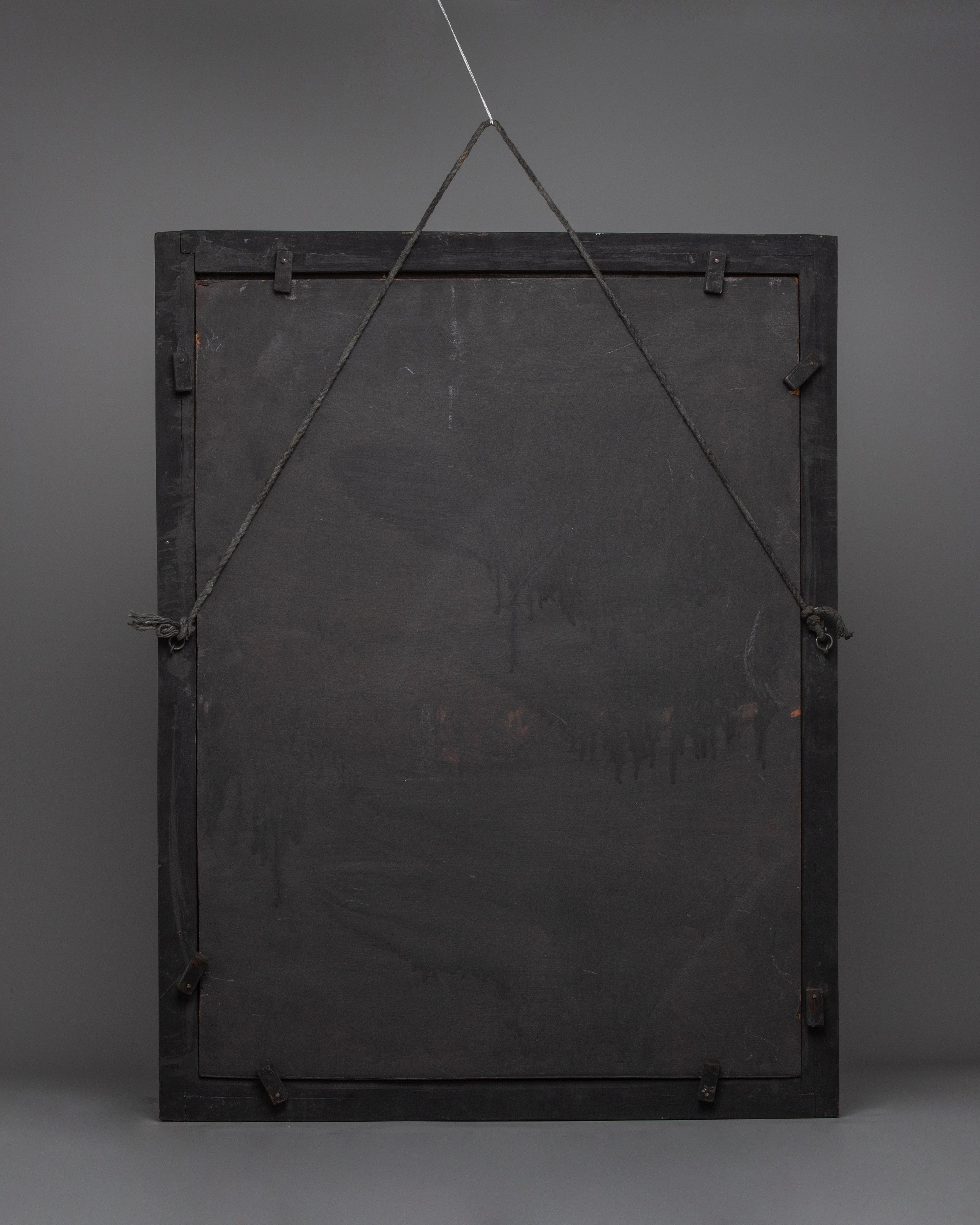 Namtoshe Wooden Frame Wall Hanging | Handcrafted Buddhist Art for Home Altar and Sacred Space