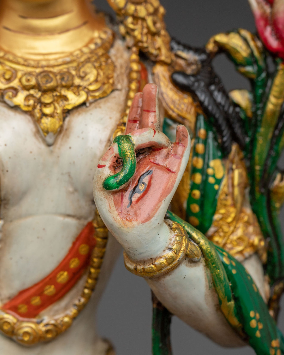 Handmade Divine White Tara Figurine | Compassionate Healing Goddess