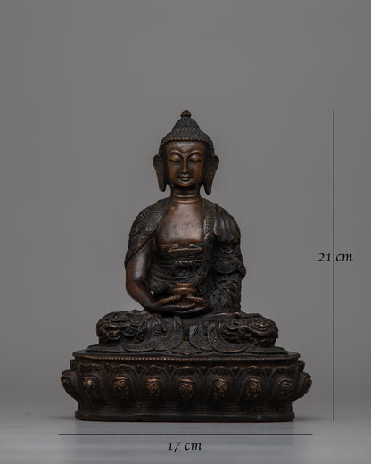 Amitabha Buddha Mantra Practice Statue | The Buddha of Infinite Light for Spiritual Home Decor