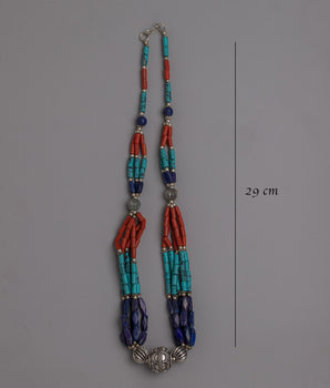 Tibetan Beads Necklace | Handmade Jewelry Piece Symbolizing Tradition and Spiritual Devotion