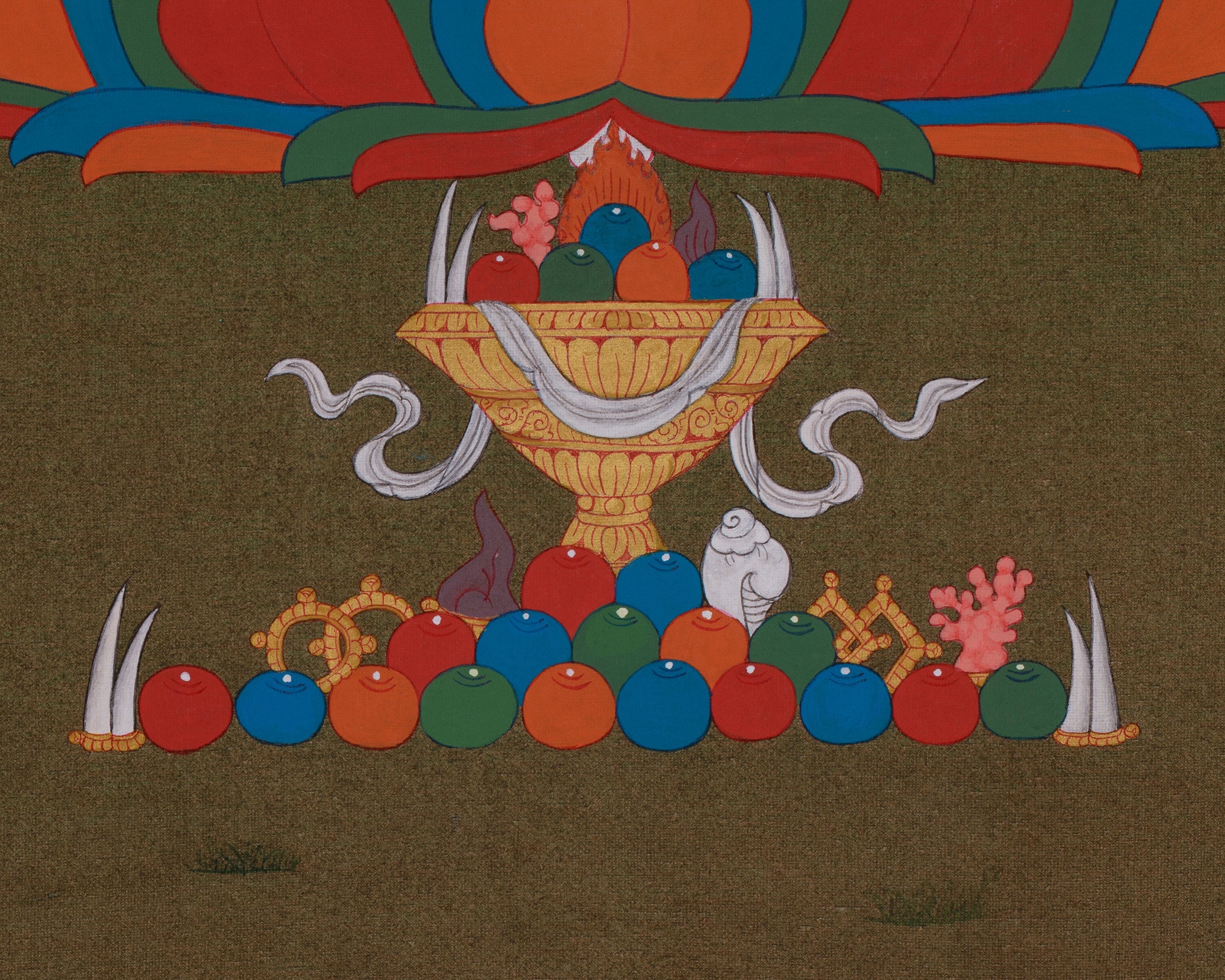 Hand Painted Vajrasattva Thangka | Symbolizing Purity, Wisdom, and Spiritual Renewal