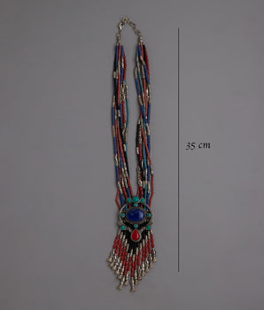 Unique Gemstone Jewelry Necklace |  One-of-a-Kind Handcrafted Buddhist Jewelry