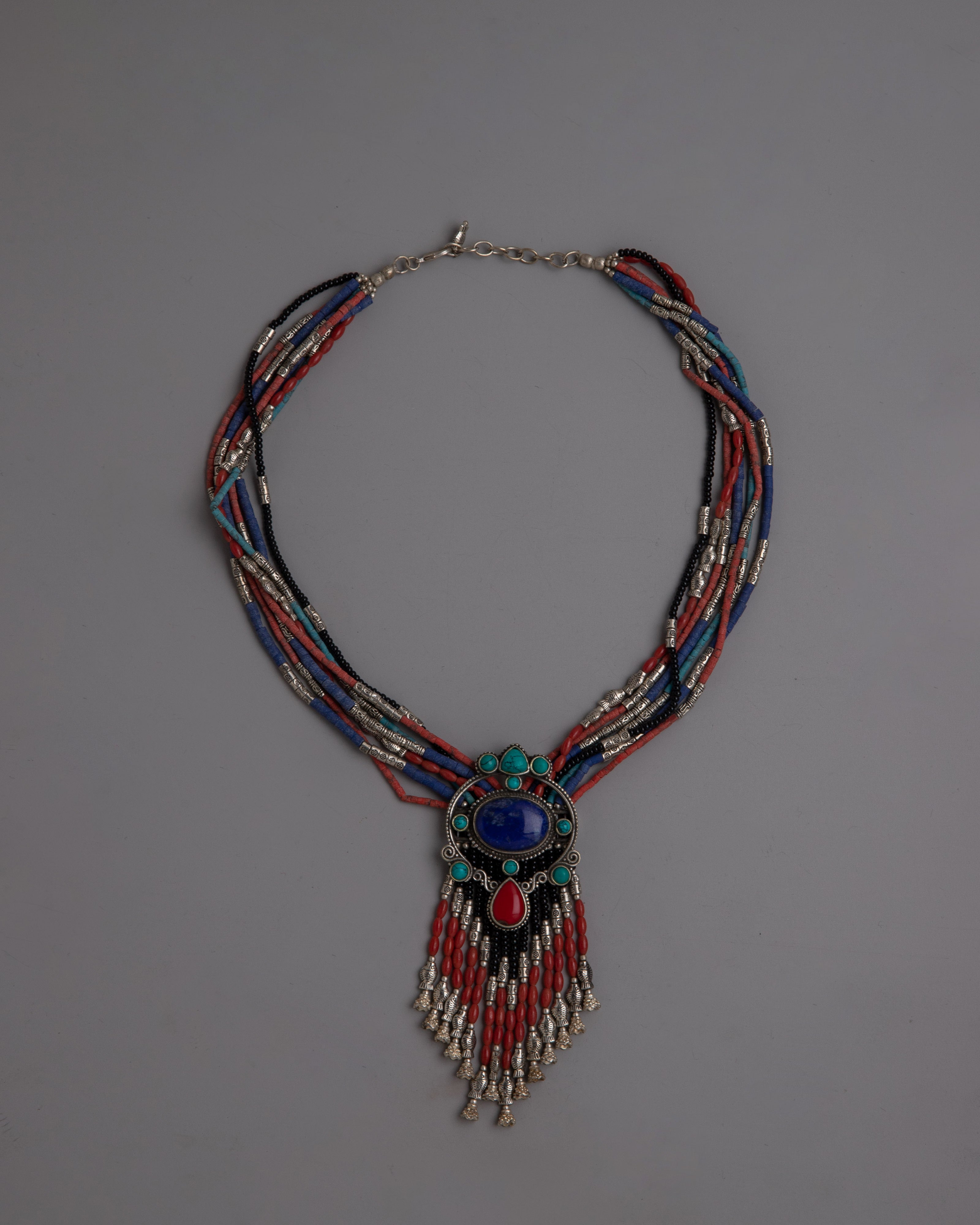 Unique Gemstone Jewelry Necklace |  One-of-a-Kind Handcrafted Buddhist Jewelry