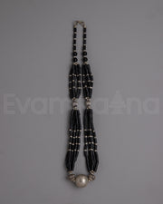 Black Beads Necklace 