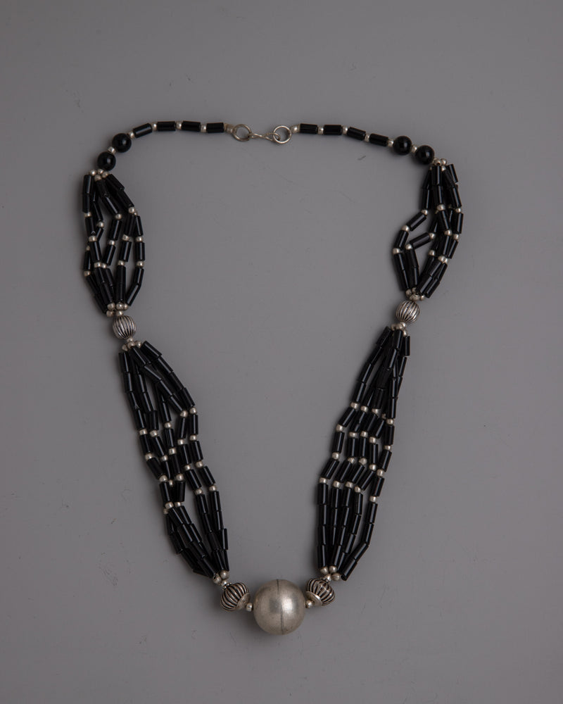 Black Beads Necklace | Classic Jewelry Enhancing Any Outfit with Elegant Black Beads