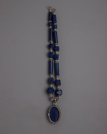 Lapis Lazuli Necklace | Exquisite Jewelry of Nepalese Traditional Craftsmanship