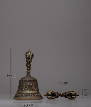 Rare Vajra and Bell Set | Traditional Ritual Tools for Enhance Buddhist Ceremonies and Meditation