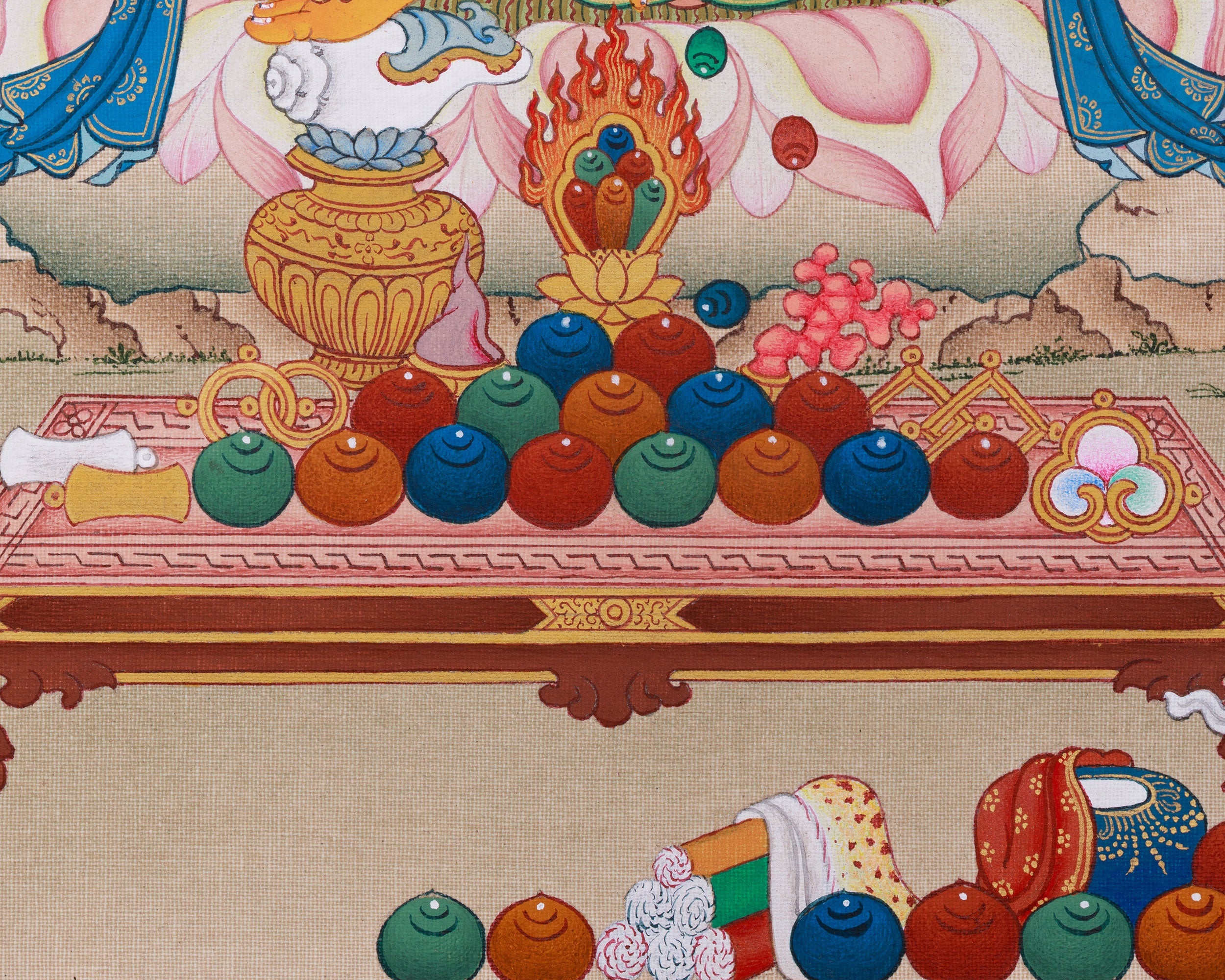 Traditional Thangka of Dzambhala | Buddha of Wealth And Prosperity