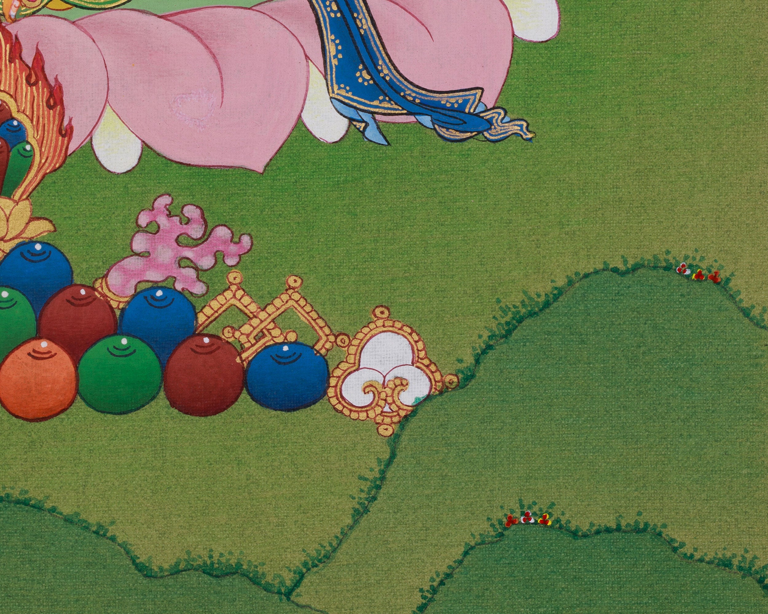 Himalayan Thangka of Dzambhala | A Divine Symbol of Wealth