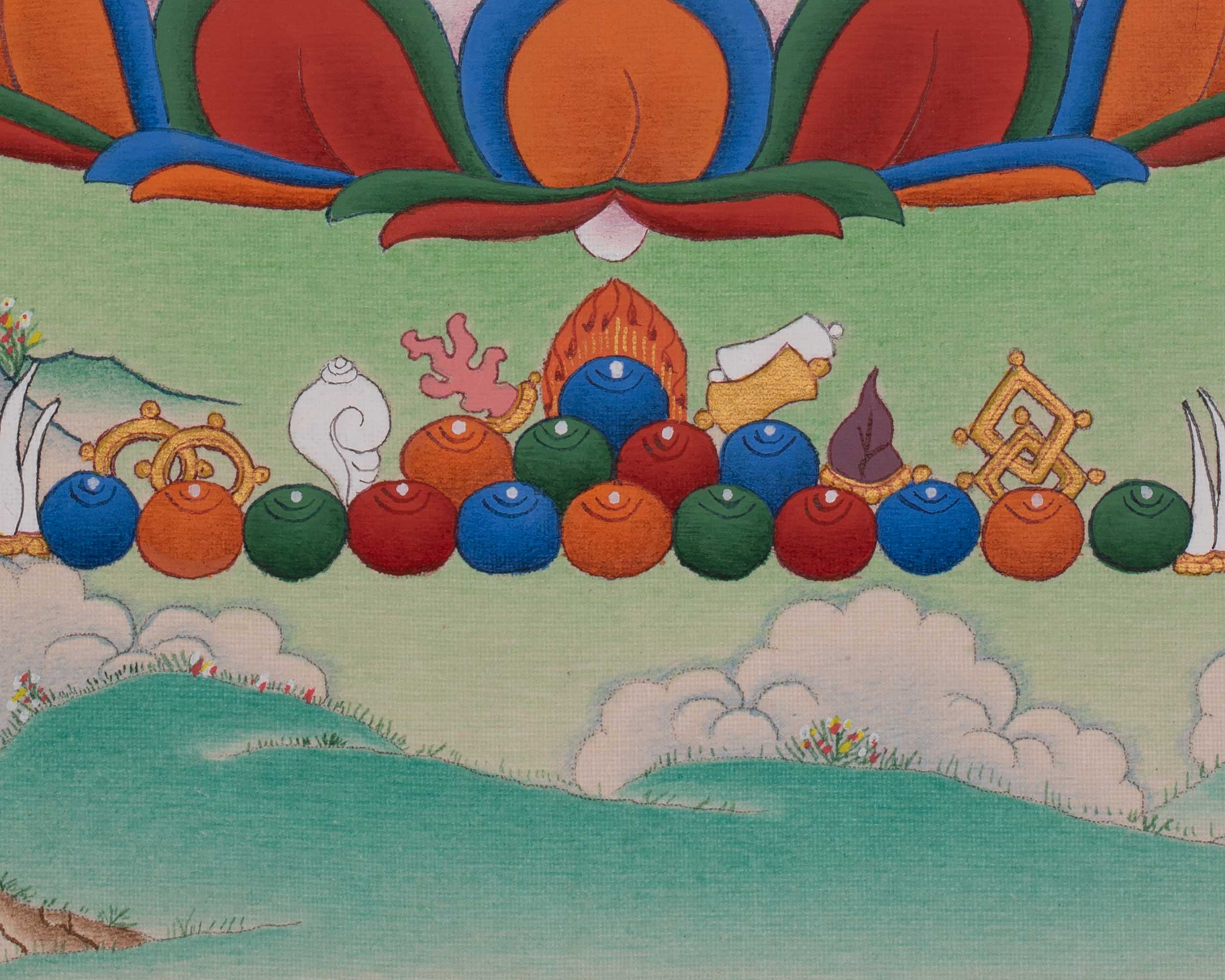 Manjushri Devotional Thangka | Sword of Wisdom | Thangka Painting