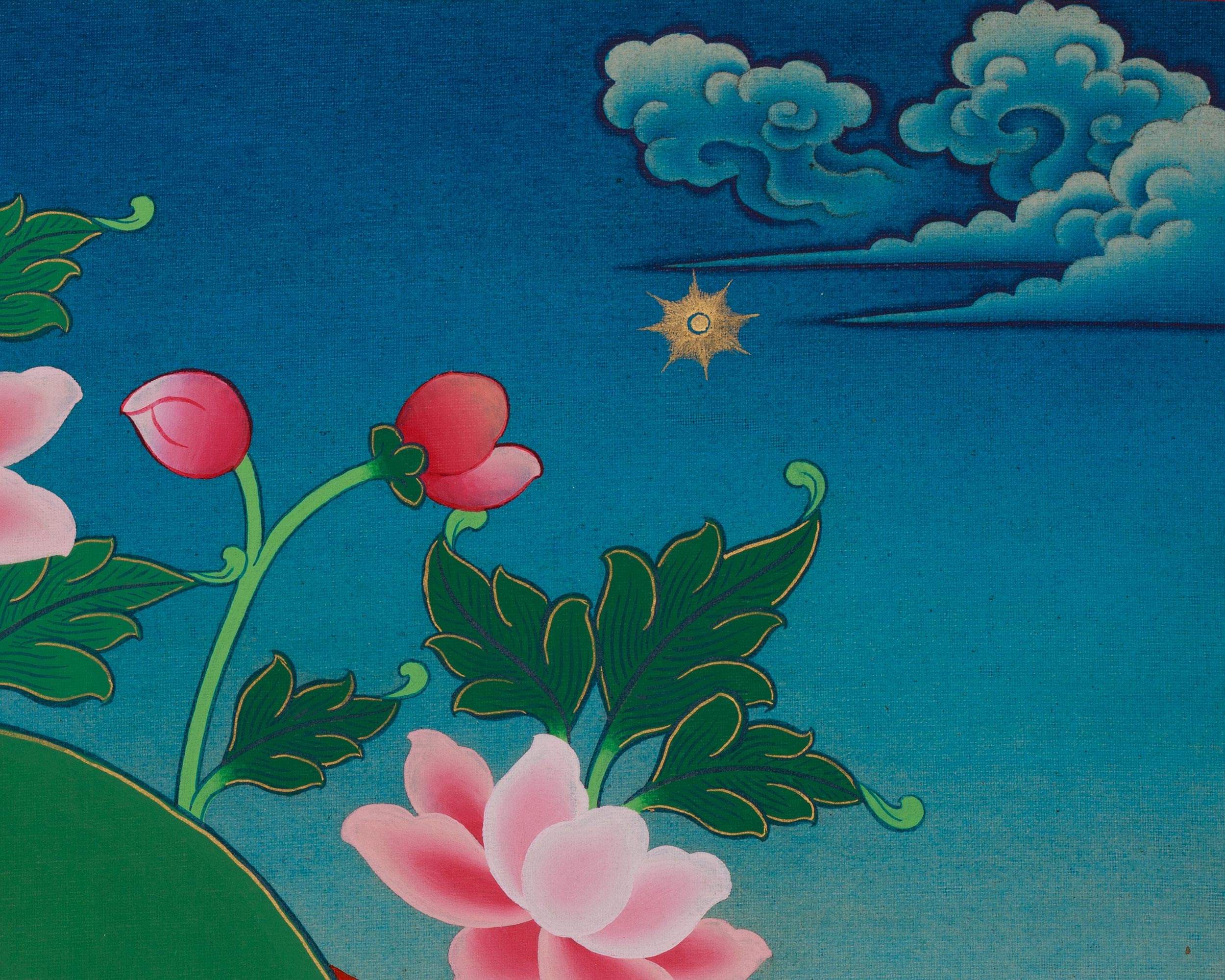 Sacred Namtoshe Thangka | Tibetan Buddhist Guardian King of the North