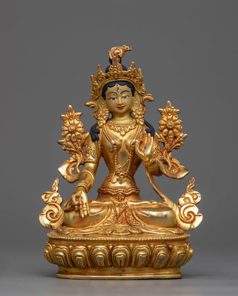 white-tara-15cm-gold-gilded