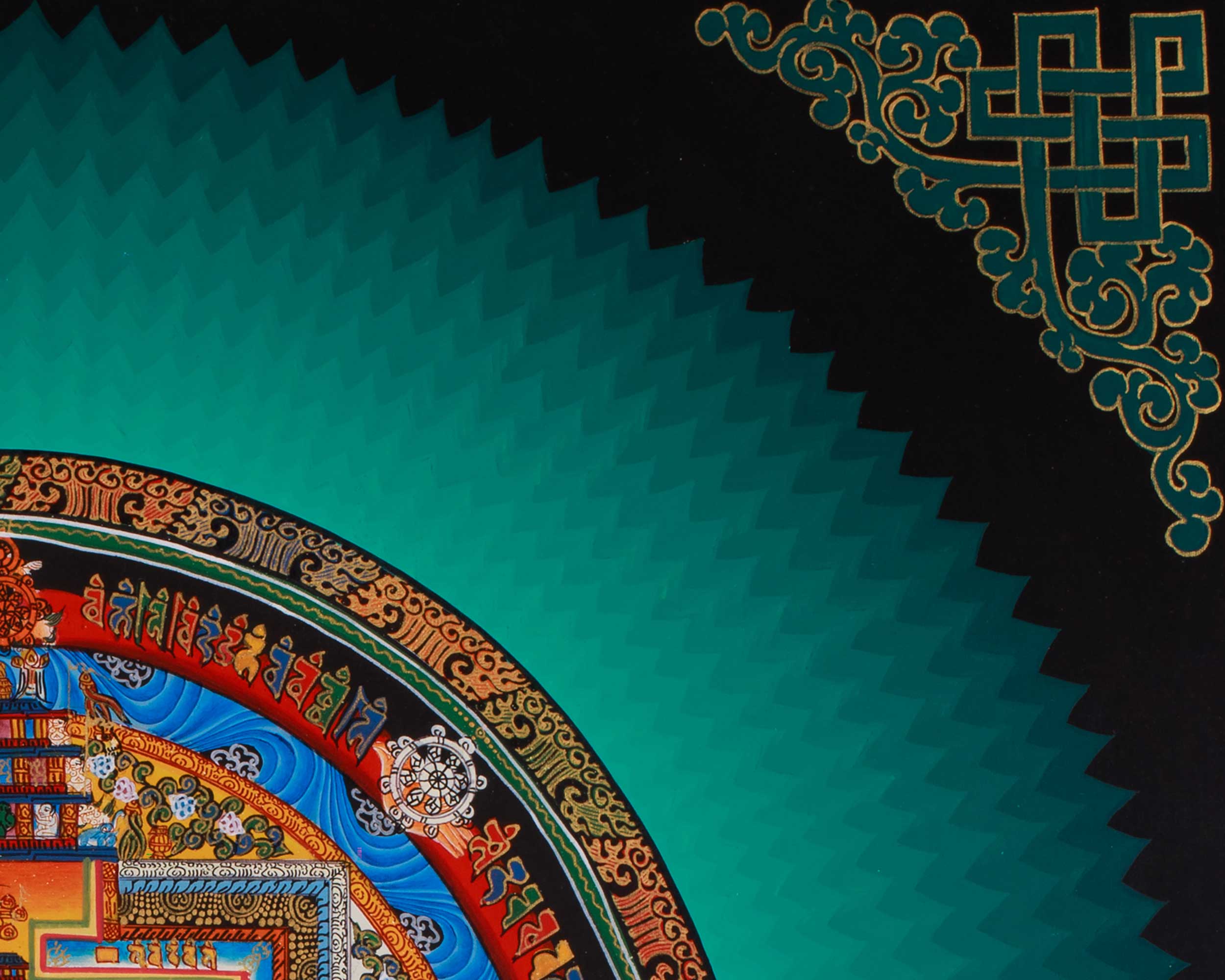 Tibetan Artwork of Kalachakra Mandala | Symbol of Time, Wisdom, and Enlightened Awareness