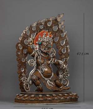 Silver Plated Vajrapani Statue