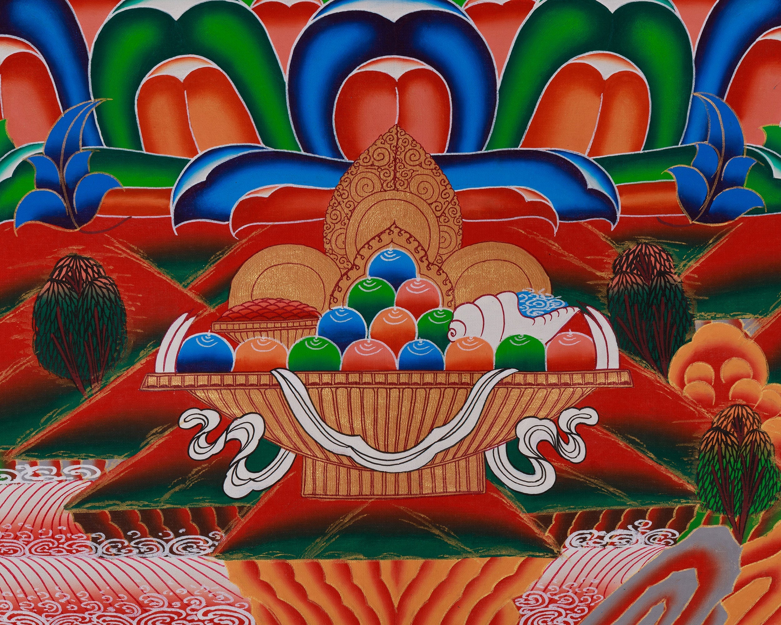 Traditional Manjushri Thangka | Radiant Symbol of Enlightened Wisdom