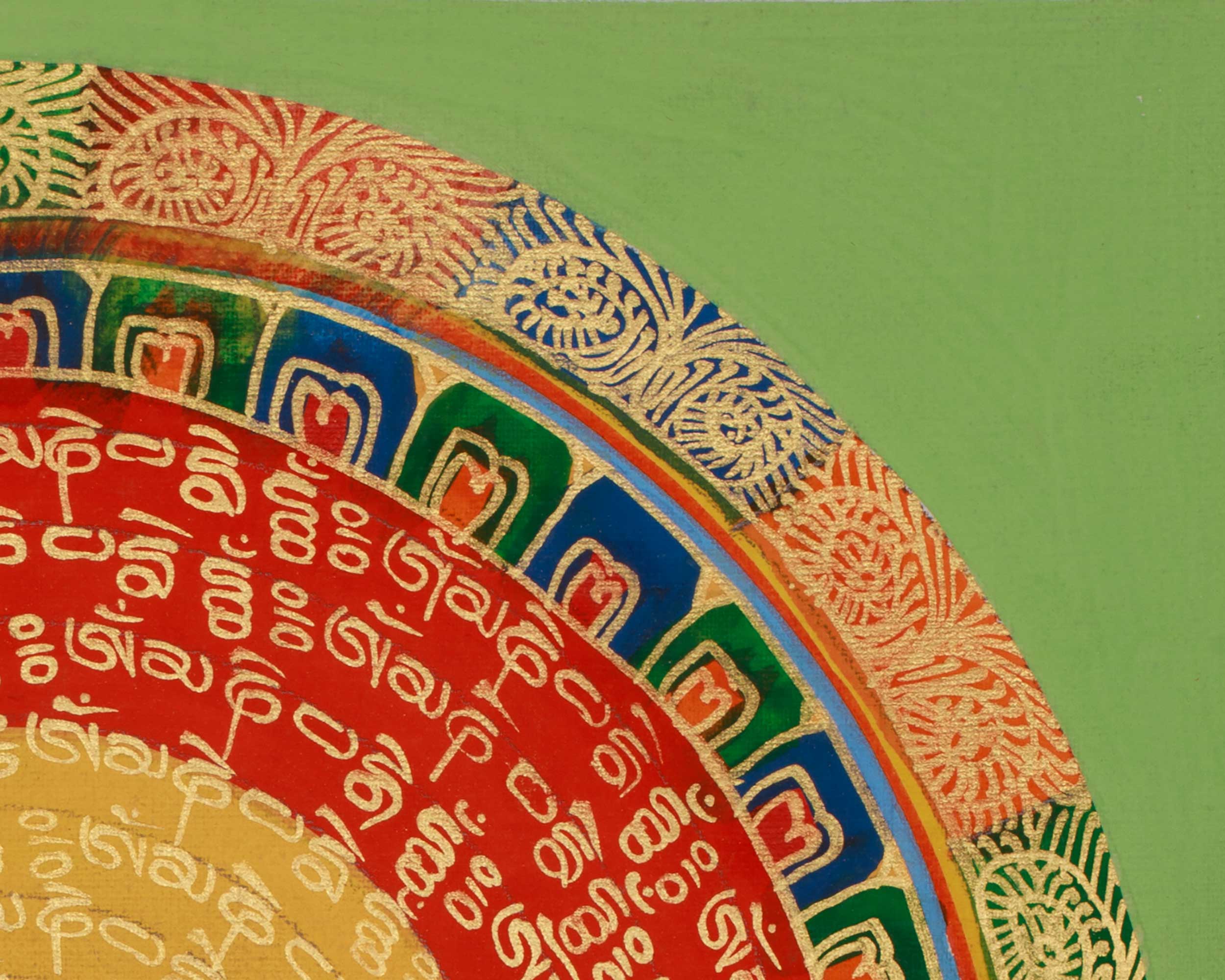 Religious Art of Mantra Mandala | Sacred Tibetan Meditation and Visualization Artwork
