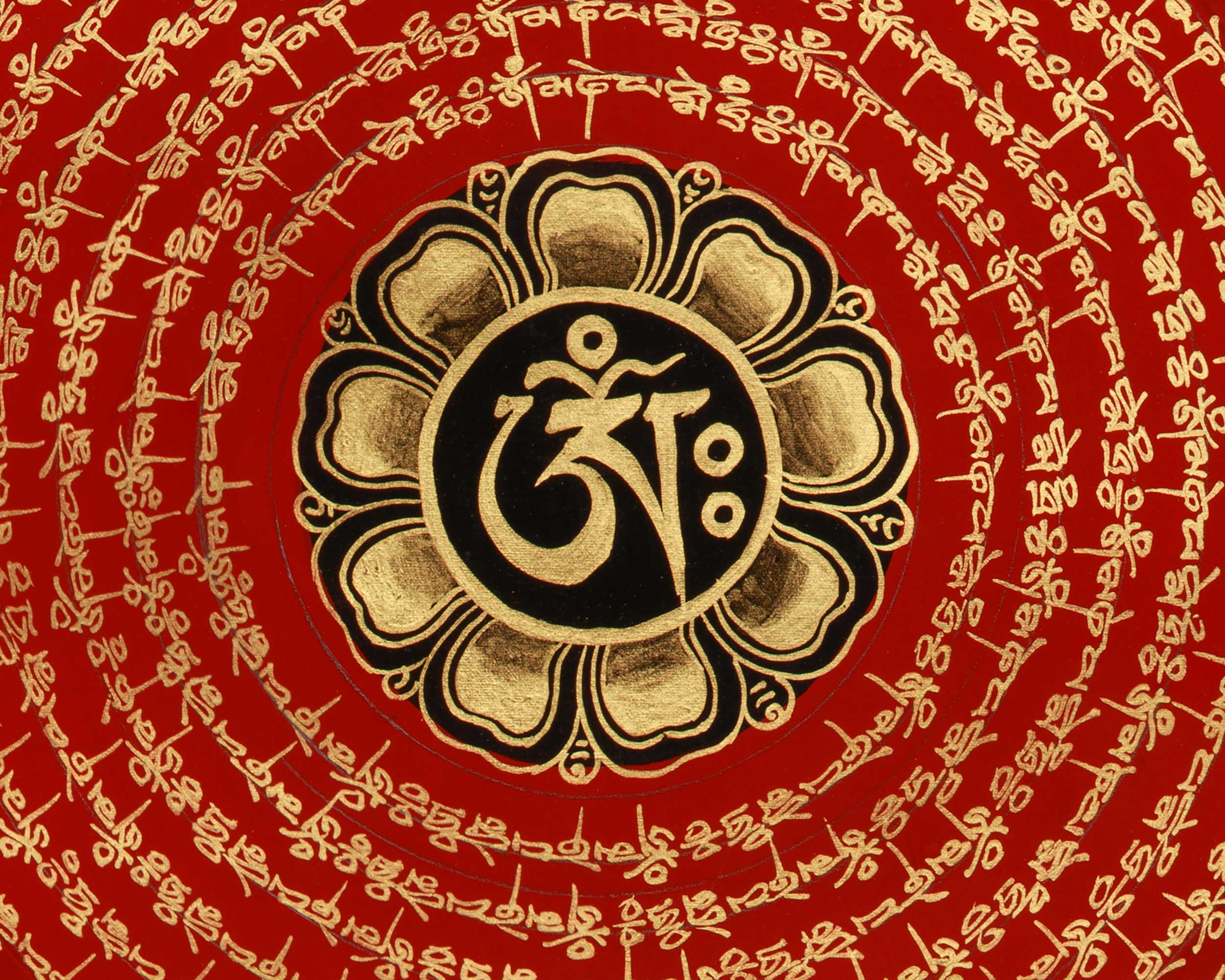 Tibetan Art of Mantra Mandala | Buddhist Meditation Artwork with Traditional Symbolism