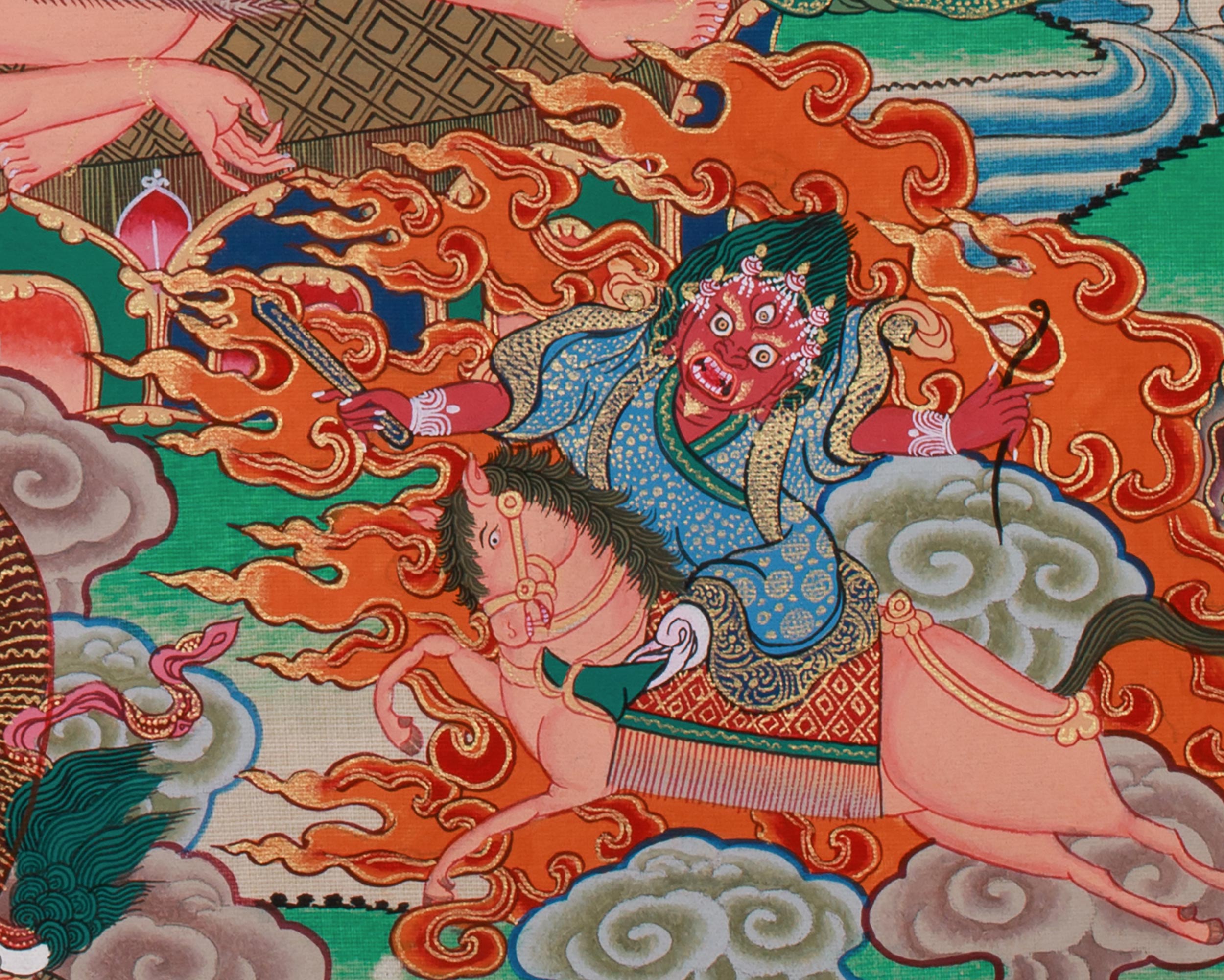 Thangka of 4-Armed Mahakala | Protector Deity of Wisdom and Dharma