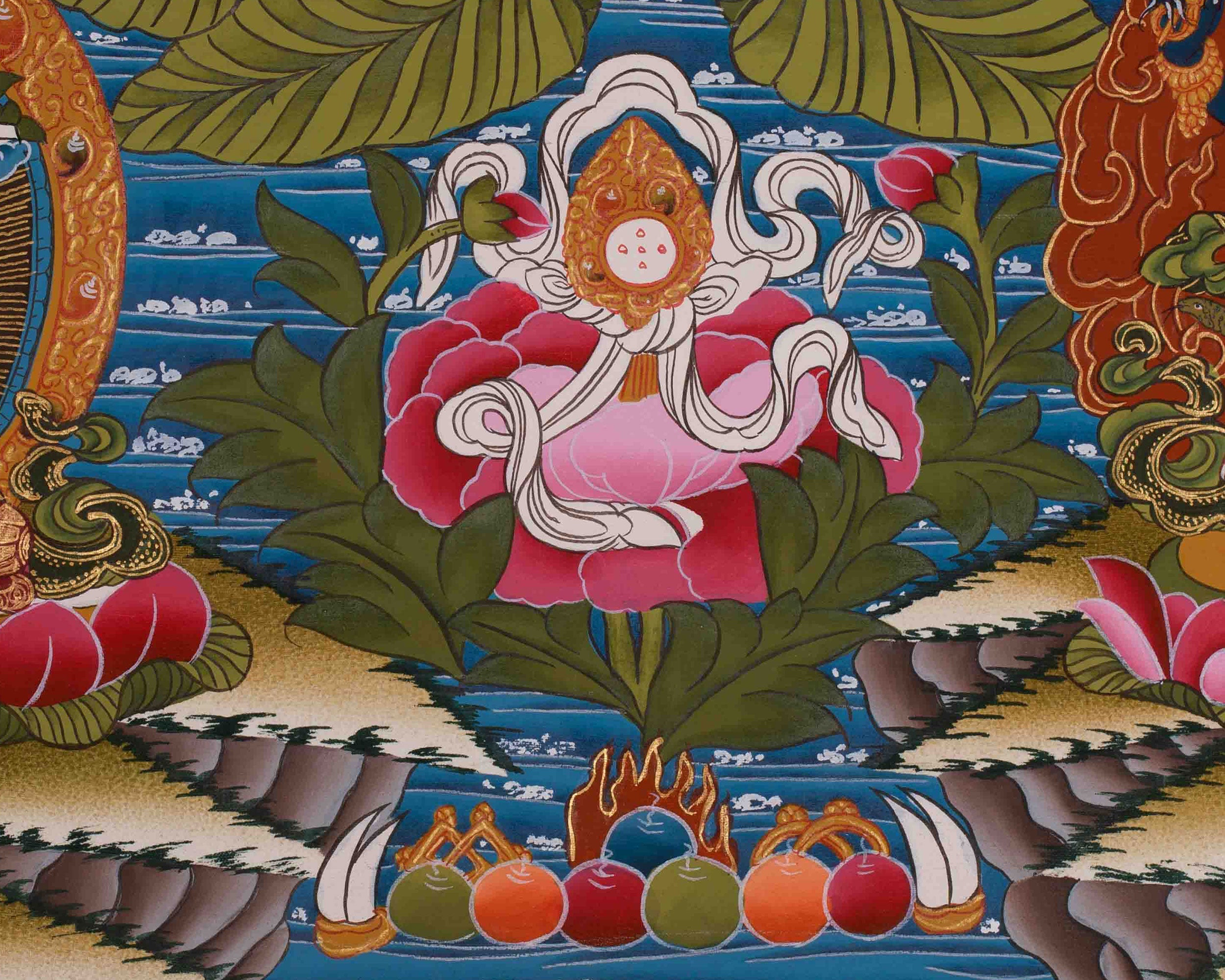 Divine Art Of White Tara With Manjushri And Vajrapani | Meditation & Spiritual Altar