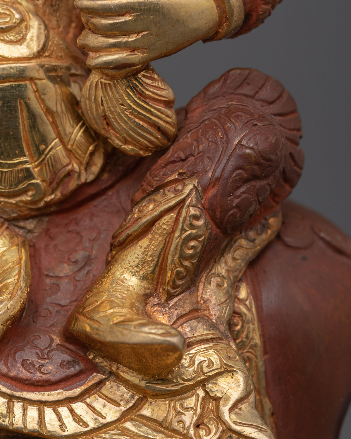 Handmade Warrior King Gesar Statue | Tibetan protector deity | Oxidized copper Gesar