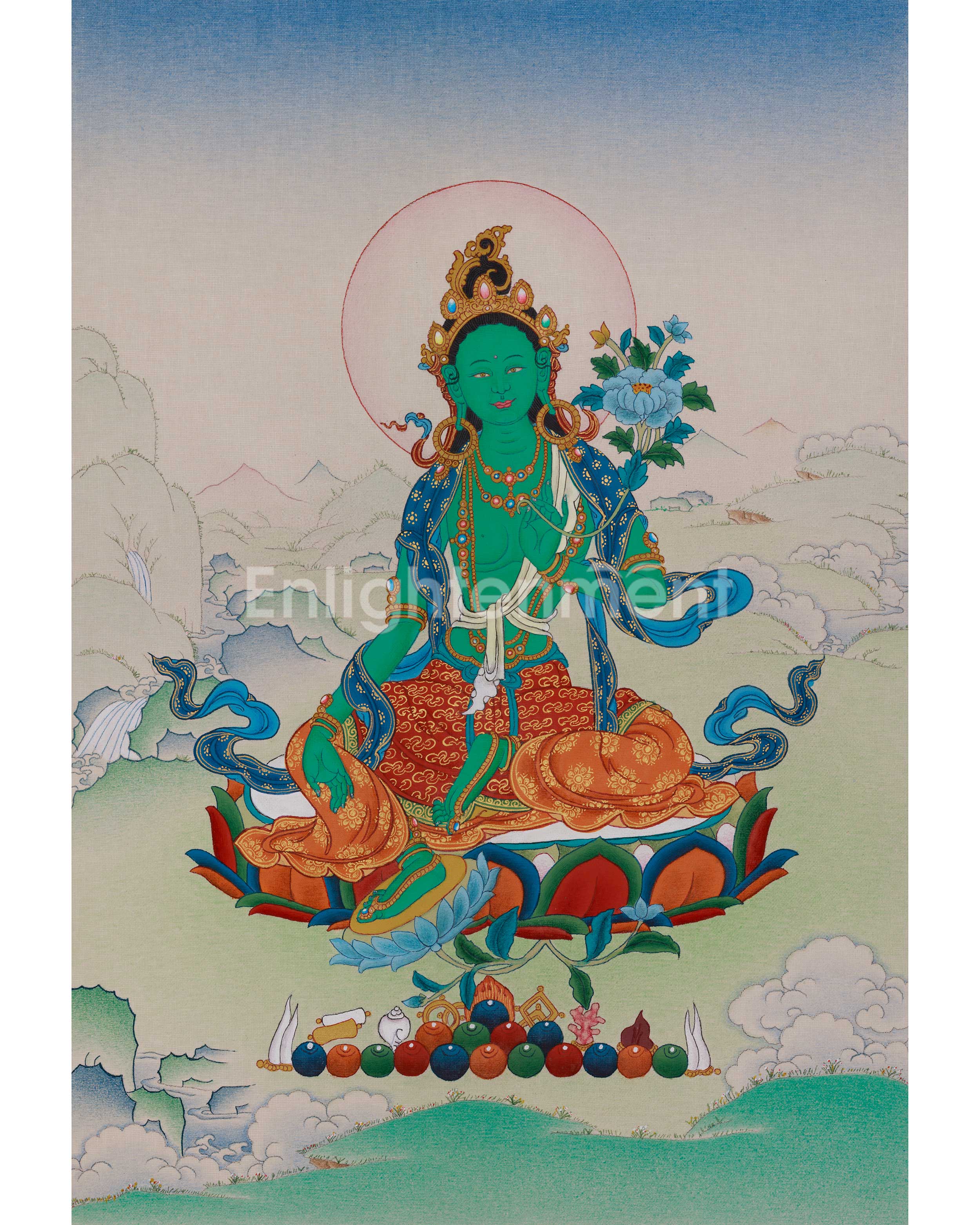 Green Tara Bodhisattva Art 