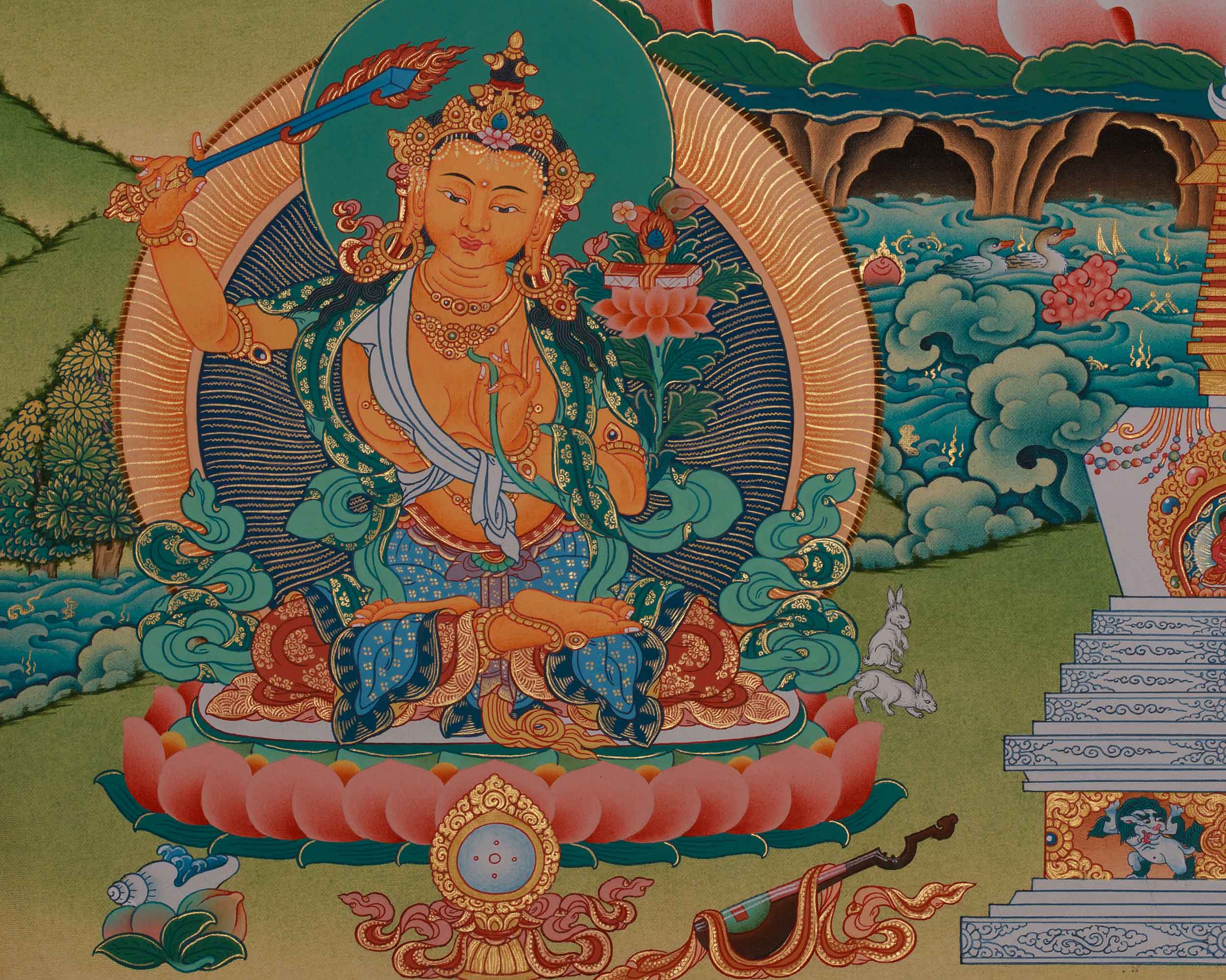 Universal Thangka Of Chenrezig | Avalokiteshvara Art | Spiritual Thangka