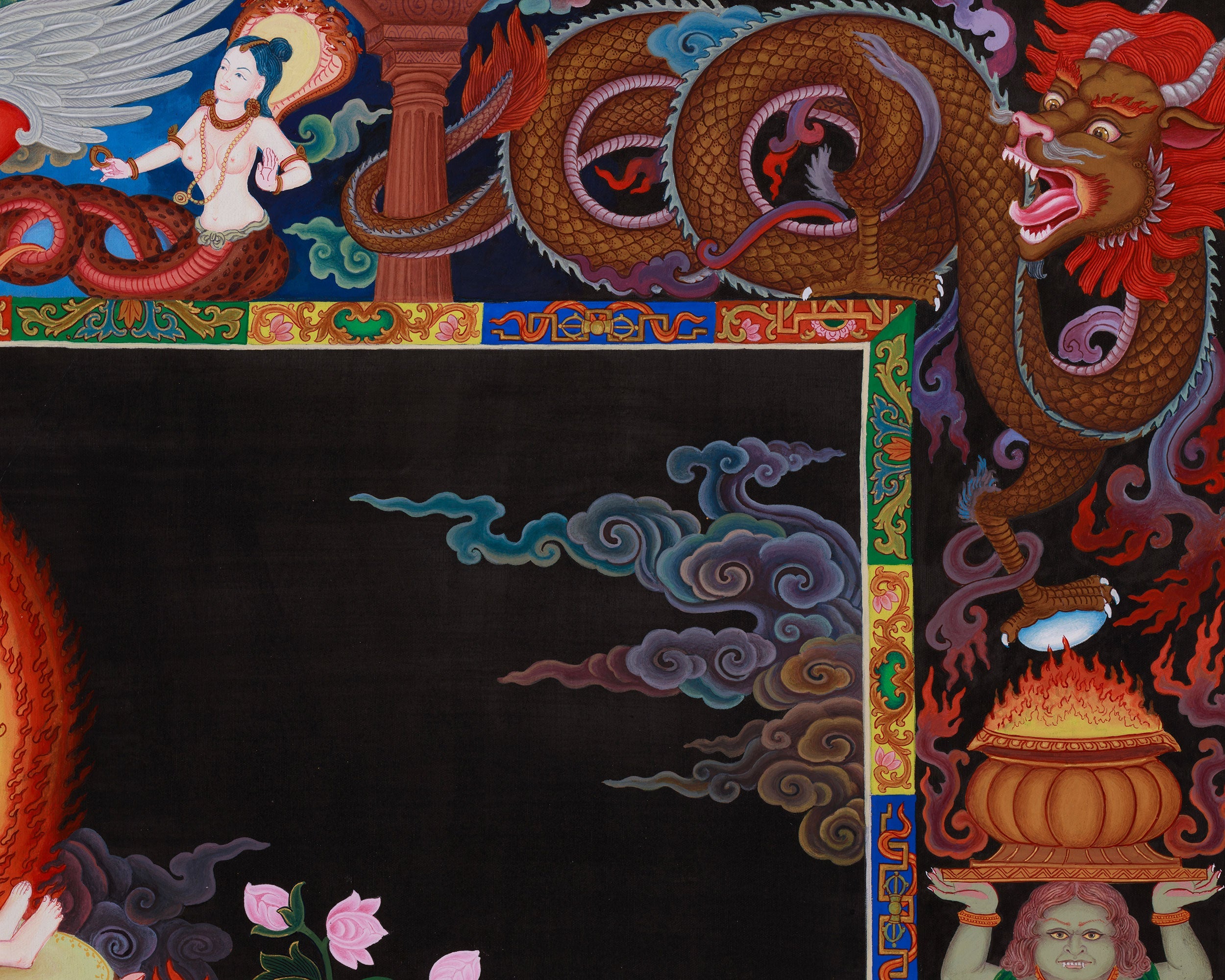 Chinnamasta Devi Thangka | Tantric Goddess of Self-Sacrifice